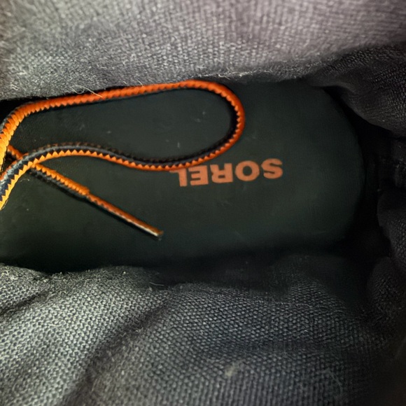 Sorel Out N About Leather Waterproof Duck Boots Carmel & Navy Women’s Size 8.5 - Picture 10 of 13